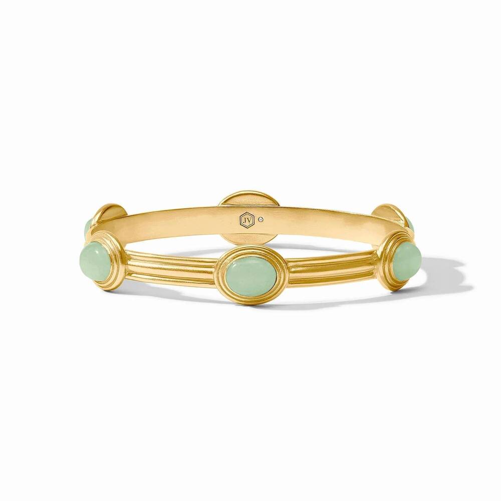 NEW JULIE VOS women's portofino stone bangle in aqua jade